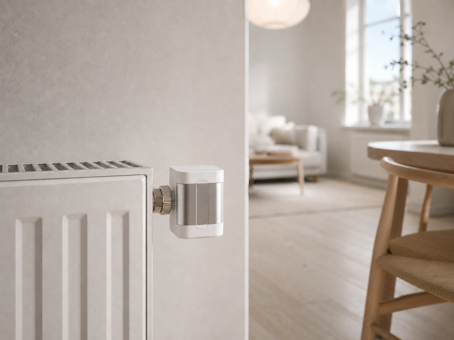 Fourdeg smart radiator thermostat installed in a home