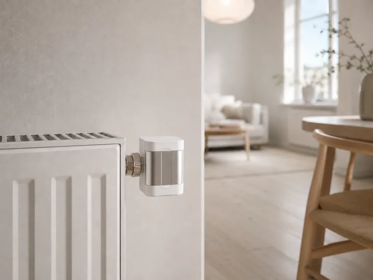 Fourdeg smart radiator thermostat installed in a home